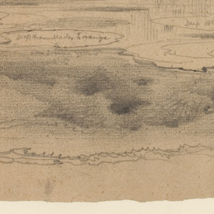 Drawing, Lower Fire Hole, Geyser Basin, Yellowstone, 1892