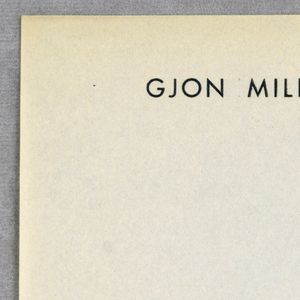 Sheet Of Stationery, Gjone Mili