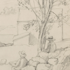 Drawing, Artists Sketching at Chocorua Pond, New Hampshire, September 28, 1854