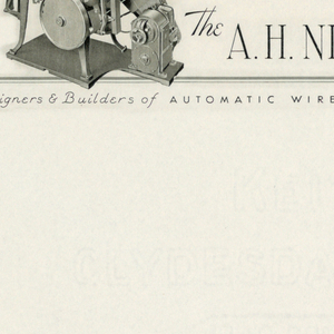 Letterhead, A.H. Nilson Machine Co.
