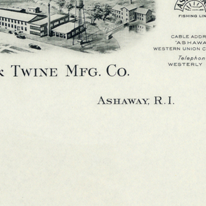 Letterhead, Ashaway Line and Twine NF, ca. 1940–65