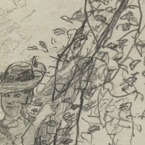 Drawing, Girl Holding a Branch of an Apple Tree, 1878–79