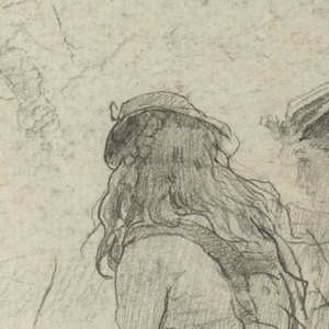 Drawing, Two Girls Under a Tree, 1870–79