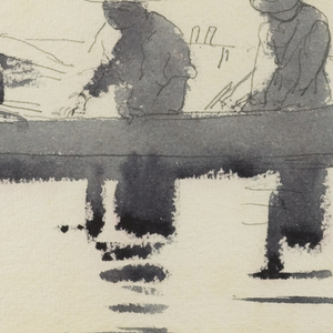 Drawing, Two Figures in a Rowboat, 1880
