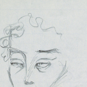 Drawing, Female Head Turning Left
