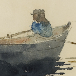 Drawing, Two Girls in a Rowboat, 1876–80