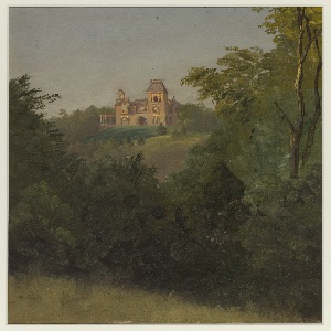Drawing, Olana from the Southwest, ca. 1872