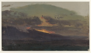 Drawing, Sunset across the Catskills, Hudson, New York