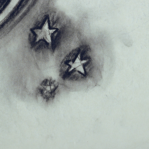 Drawing, Female Head as Moon, with Stars, ca. 1930s