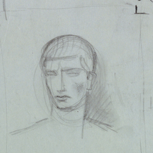 Drawing, The Rise of Rome: Five Heads (Four Male; One Female), 1930–32