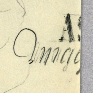 Drawing, Male Head, Looking Downward