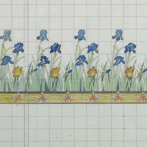 Drawing, Design for Tile Decoration, for 4 Rue Richard Wagner, 1880–1900