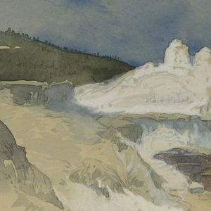 Drawing, Yellowstone, Hot Springs, July 21, 1892