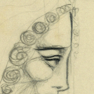 Drawing, Female Head, Right Profile