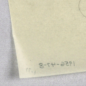 Drawing, Female Head, Left Profile; Decorative Motif
