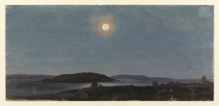 Drawing, Moon Rising over the Porcupine Islands, Bar Harbor, Maine