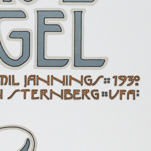 Poster, Der Blaue Engel [Pacific Film Archive Poster]