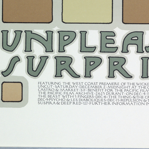 Poster, Unpleasant Surprises, 1978