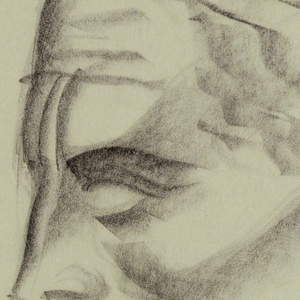 Drawing, The Rise of Rome: Head of a Man Facing Left, Scipio, 1930–32