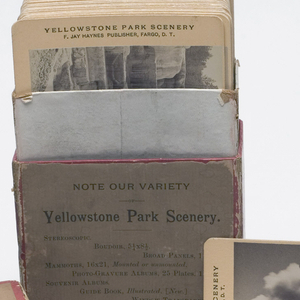 Box Of Stereoscopic Views, Thirty-Six Selected Haynes Stereoscopic Views of the Yellowstone National Park, 1881–88