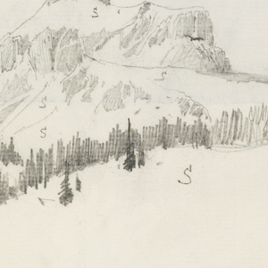 Drawing, Lizard Head Peak, Colorado, January 8, 1893
