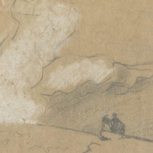 Drawing, Rough Sea Breaking Upon the Shore, 1899–1900