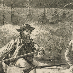 Print, Trapping in the Adirondacks, from Every Saturday, December 24, 1870, p. 849., 1870