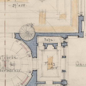 Drawing, Plan, J.P Morgan Library Museum, New York, ca. 1900