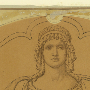 Drawing, Study for "Justice," Lunette in Hudson County Courthouse, Jersey City, NJ, 1910
