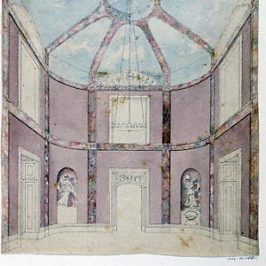 Drawing, Oval Saloon, 19th century