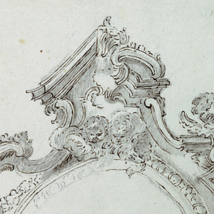 Drawing, Design for an Escutcheon with Alternative Suggestions, 1750–1775