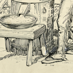 Drawing, Grinding Indian Corn