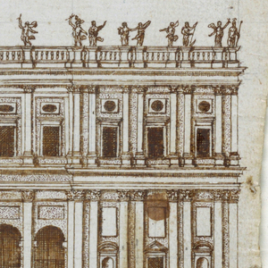 Drawing, Design for a large palace, ca. 1575
