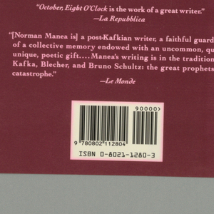 Book Cover, October, Eight O
