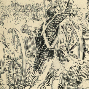 Drawing, Jackson at the Battle of New Orleans