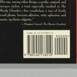 Book Cover, The Bloody Chamber