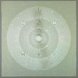 Print, Yellow Lines Overlay, plate 22, "Color/Moire" Portfolio, 1969