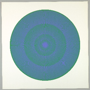 Print, Lavender-Blue Over Green, Plate 5, "Color/Moire" Portfolio, 1969