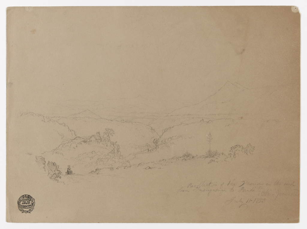 Drawing, Recollection of the Scenery on the Road from Fusugasuga to Pandi, New Granda,  Colombia