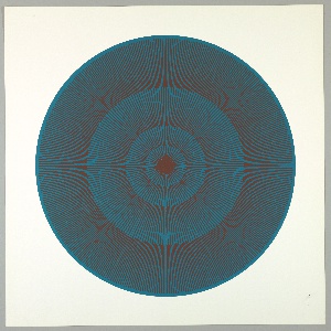 Print, Rust over Acquamarine, plate 7, "Color/Moire" Portfolio, 1969