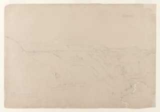 Drawing, Volcano Puracé and the Rio de Vinagre, Colombia