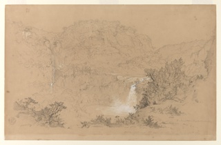 Drawing, Waterfalls in the Chillo Valley, Ecuador