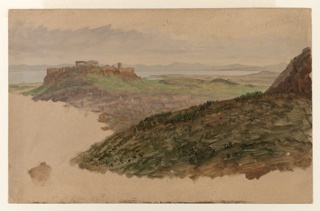 Drawing, The Acropolis from Mount Lycabettus, Athens, Greece