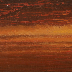 Drawing, Hudson, New York at Sunset, 1867
