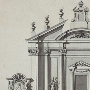 Drawing, Facade of Church, Plan of, 1757–58
