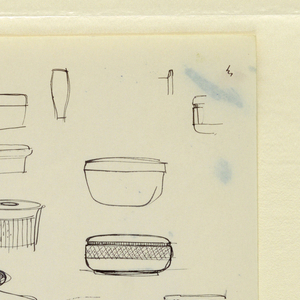 Drawing, Studies of pots, covered