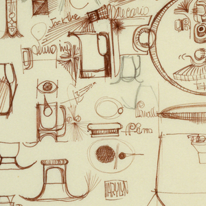 Drawing, Studies of pitchers, cups