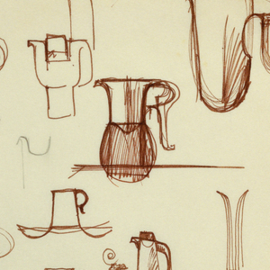 Drawing, Studies of pitchers, 1967