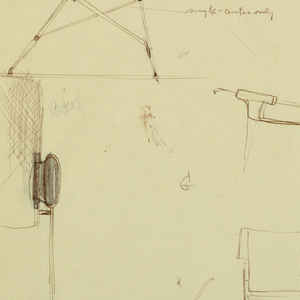 Drawing, Studies of chairs, 1953