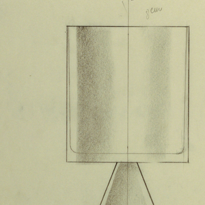 Drawing, Three geometric goblets (